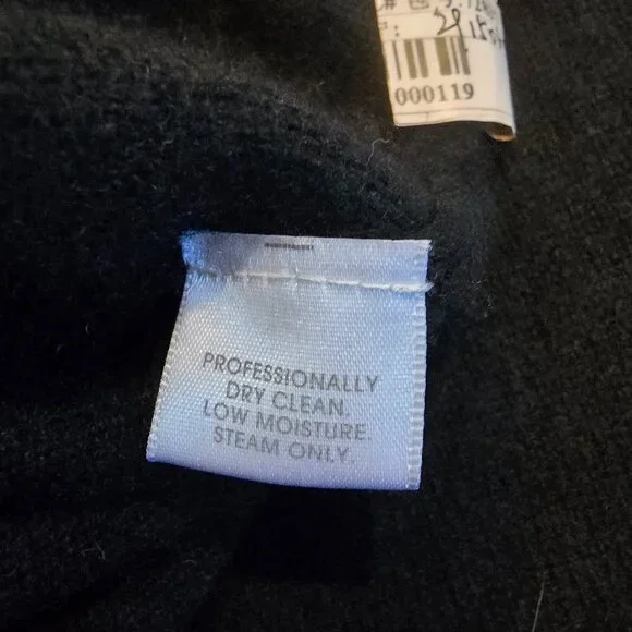 Cashmere by Charter Club Black100% Cashmere V-Neck Sweater Women’s Size Large - Picture 4 of 7